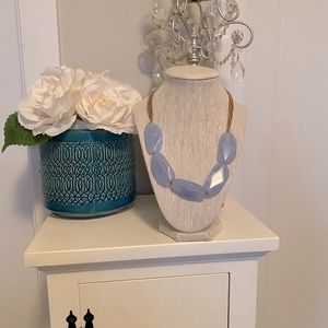 4 for$15 -Blue Astro geometric rock like necklace